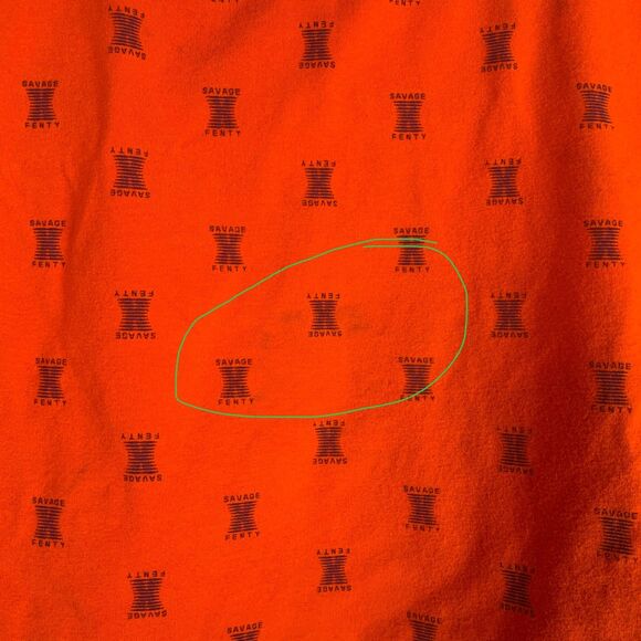Savage X Fenty Orange Cropped Logo Tee Women’s Large Streetwear Festival Top - Picture 6 of 9
